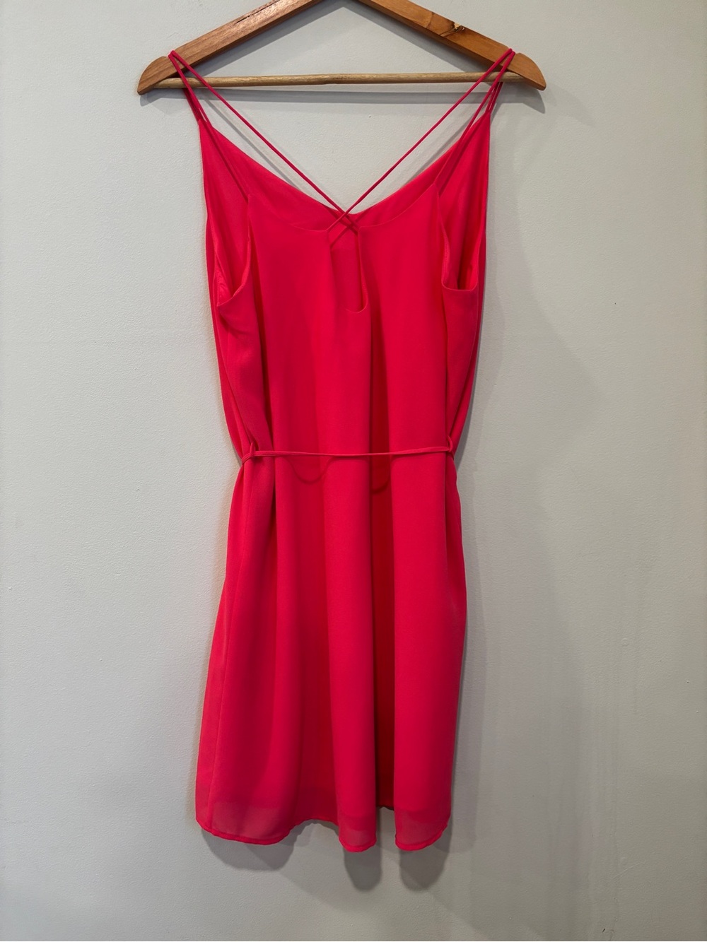 Pink Label Women's Mini Dress in Vibrant Coral Pink